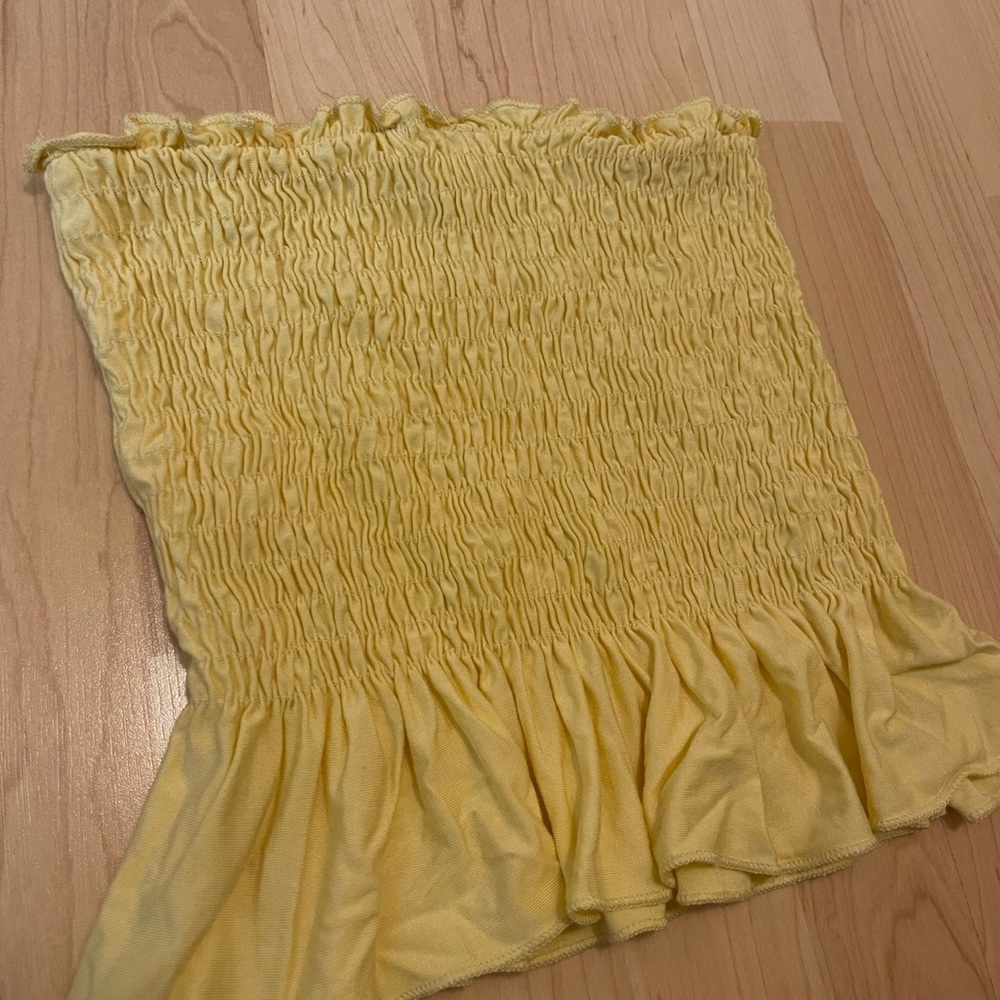 Yellow tube top